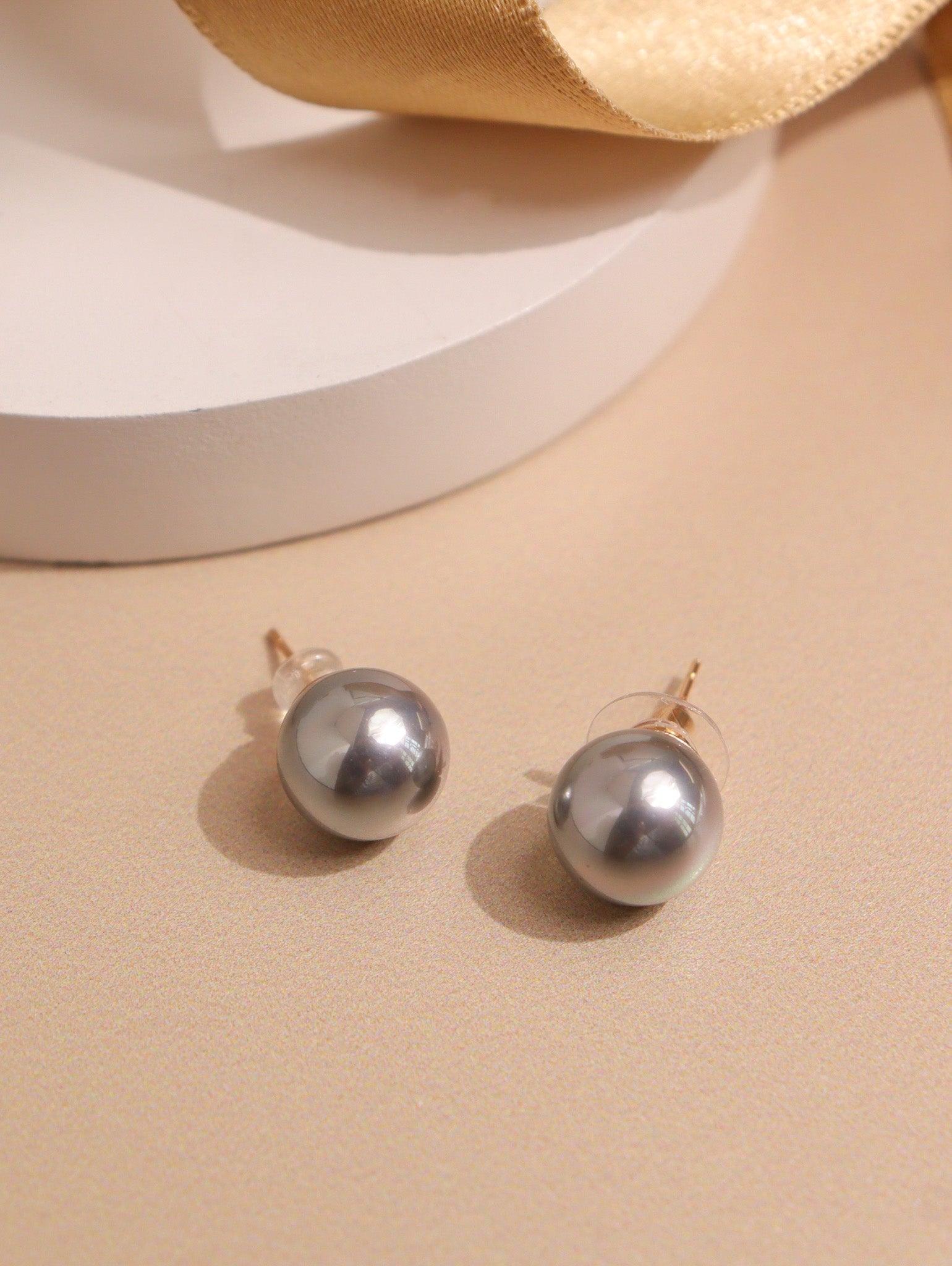  The Pearl Story - Mystic Grey Pearl Earrings