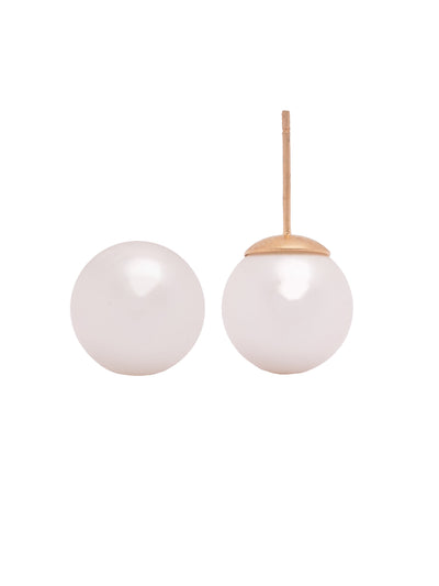 The Pearl Story -Ivory White Pearl Stud Earrings 