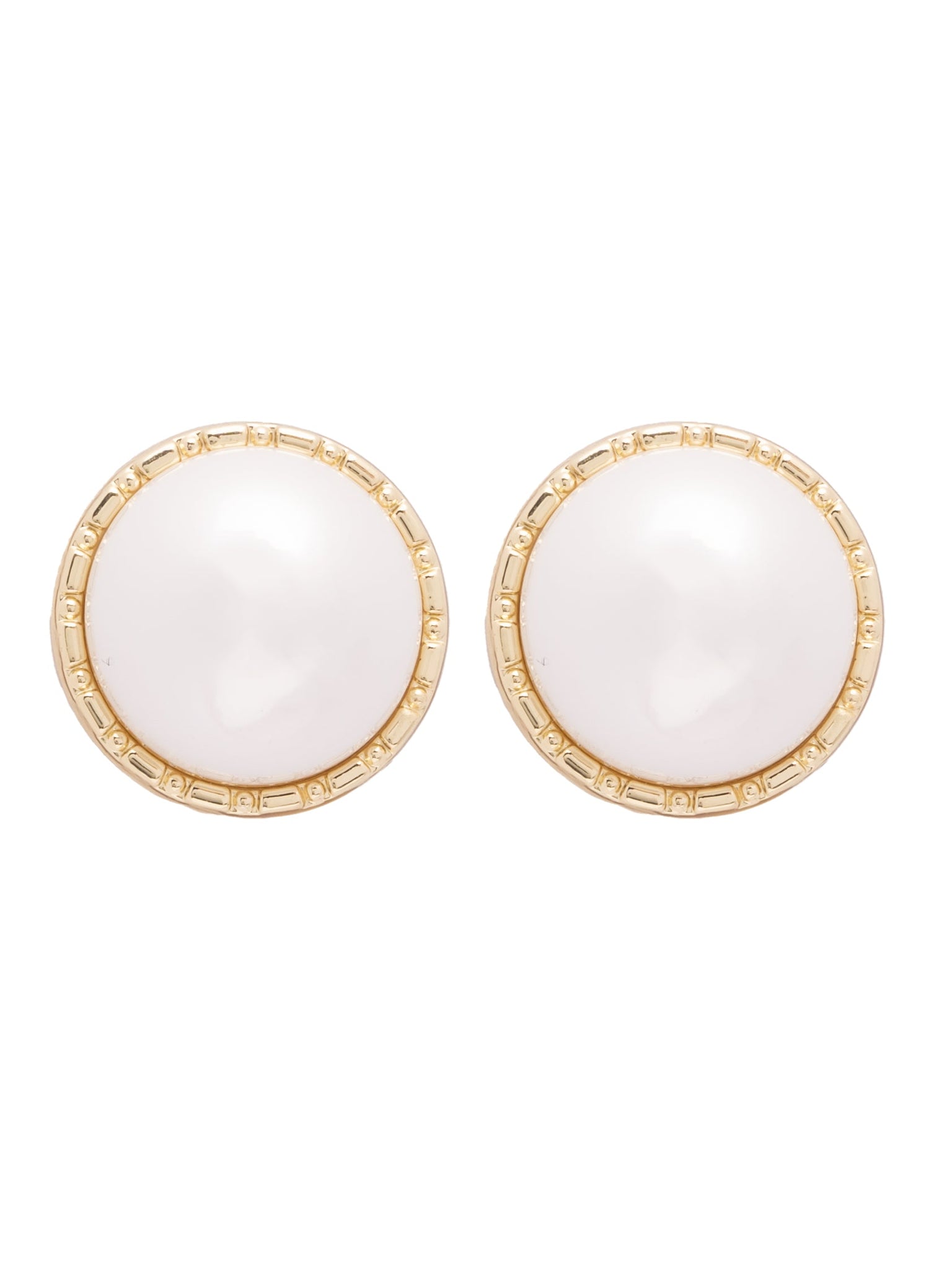 The Pearl Story - Cresent Pearl Stud Earrings 