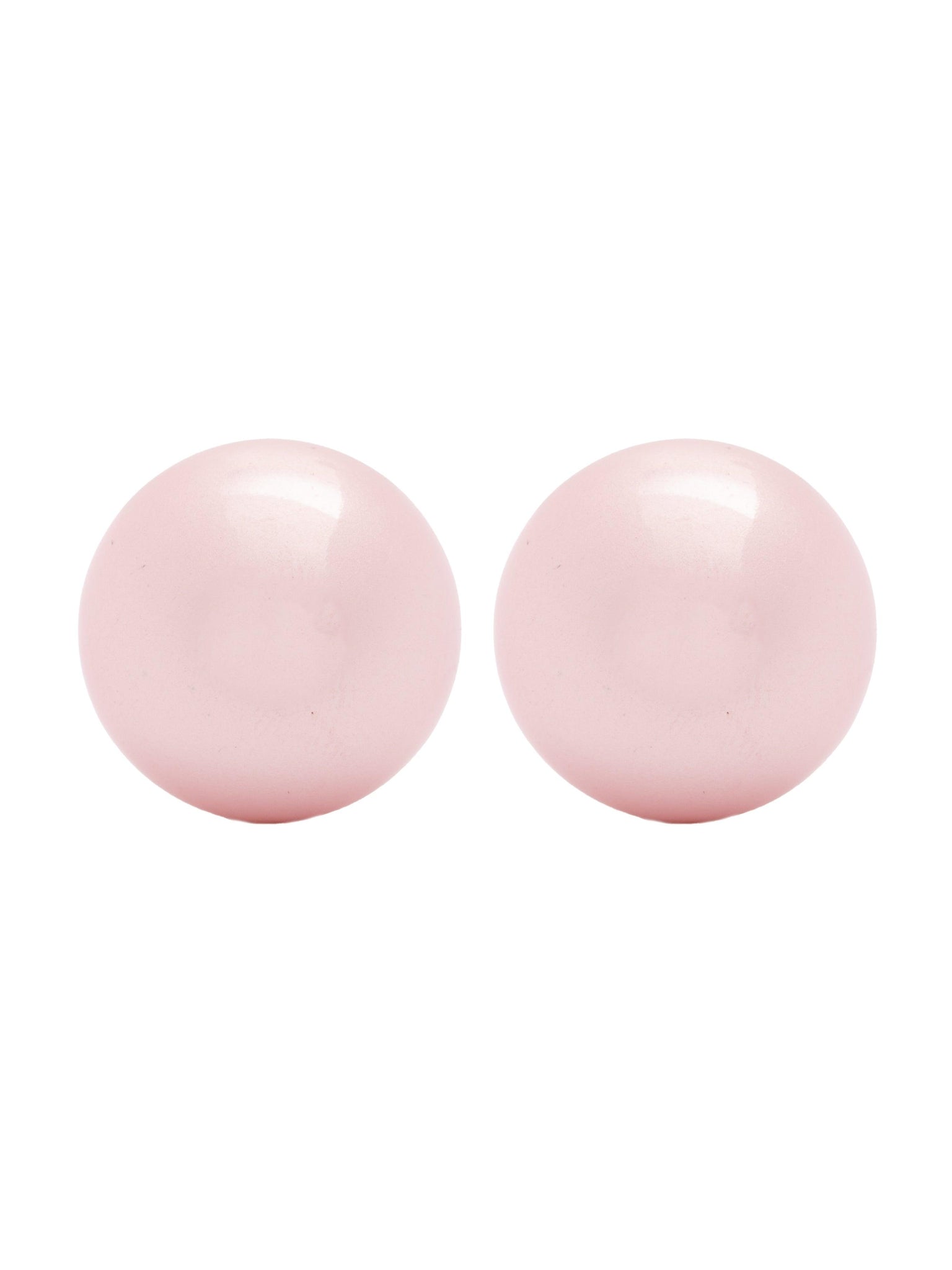 The Pearl Story - Roseline Button Pearl Stud Earrings 