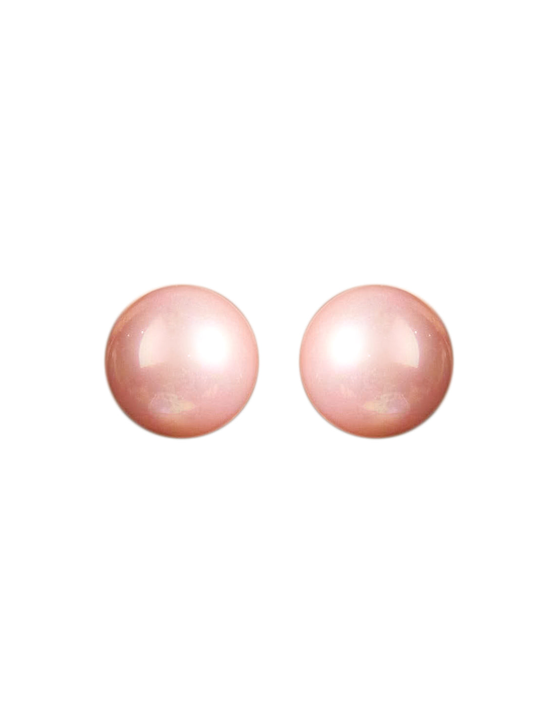 Pink Pearl Stud Earrings 
