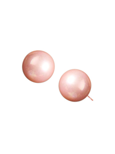 Pink Pearl Stud Earrings 