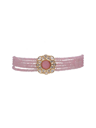 The Zoya Praising Pink Beads and Kundan Choker 