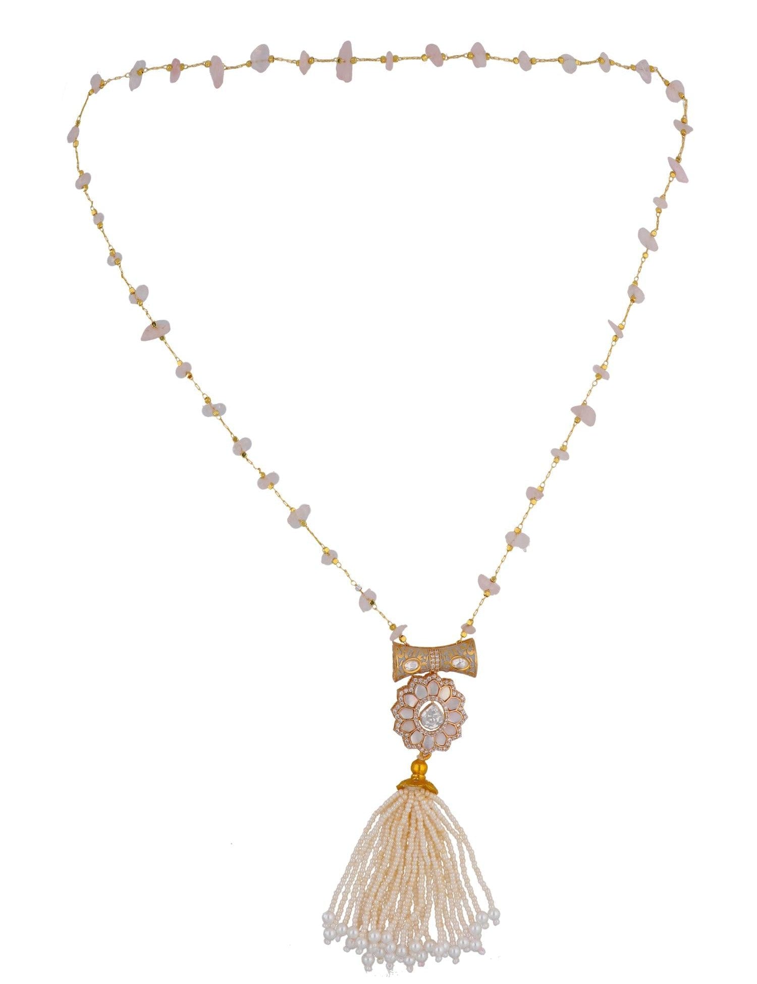 Kundan and Pearls Long Necklace