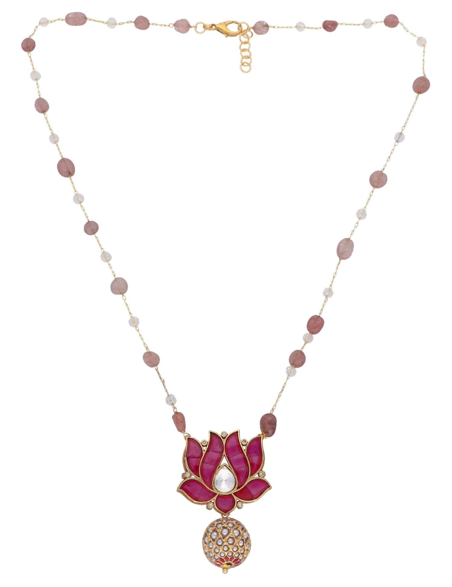 Kundan Lotus Long Necklace