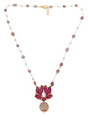 Kundan Lotus Long Necklace
