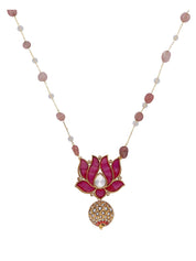 Kundan Lotus Long Necklace