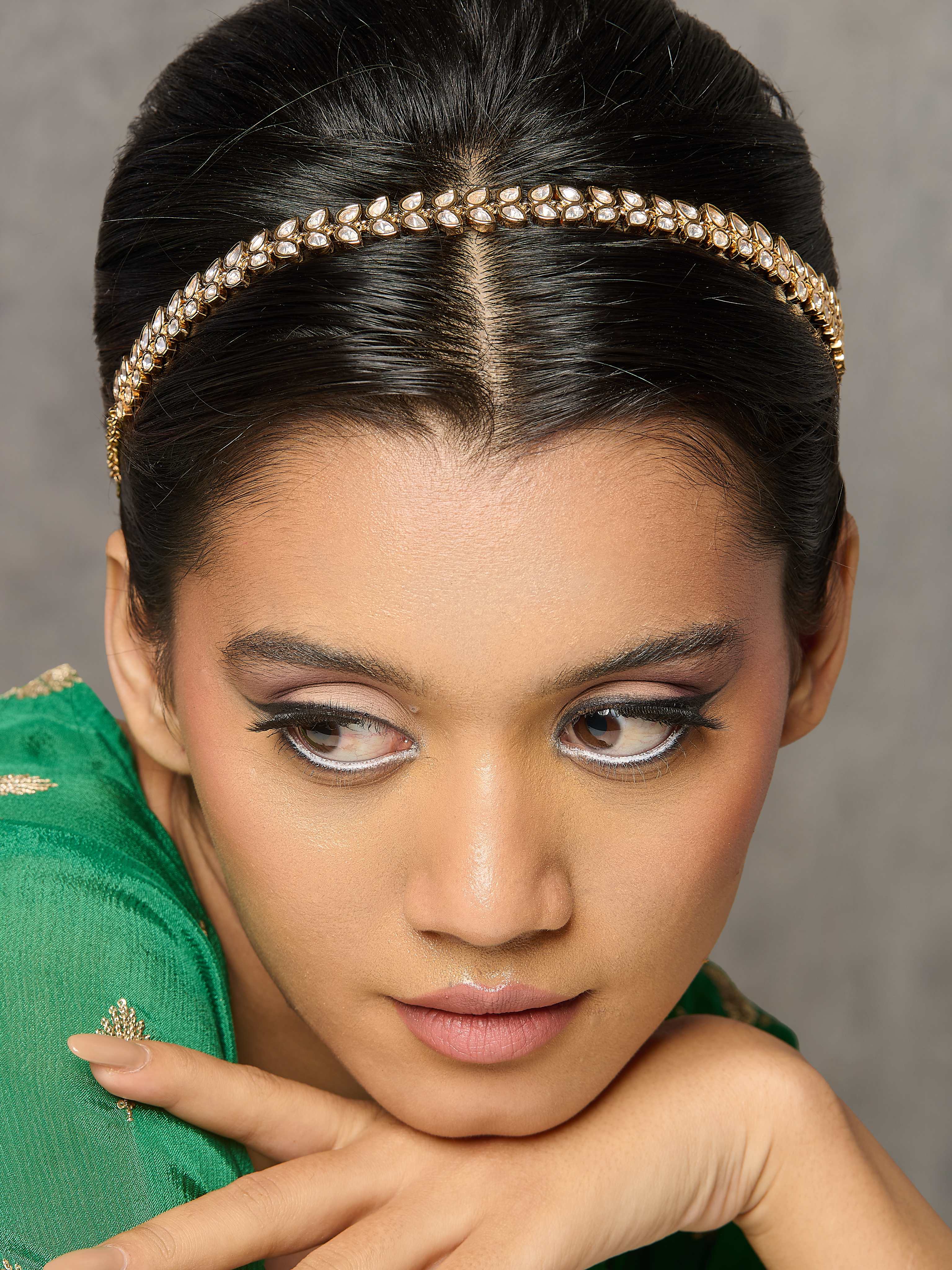 Enchanted Ivy Kundan Necklace/Sheeshphool