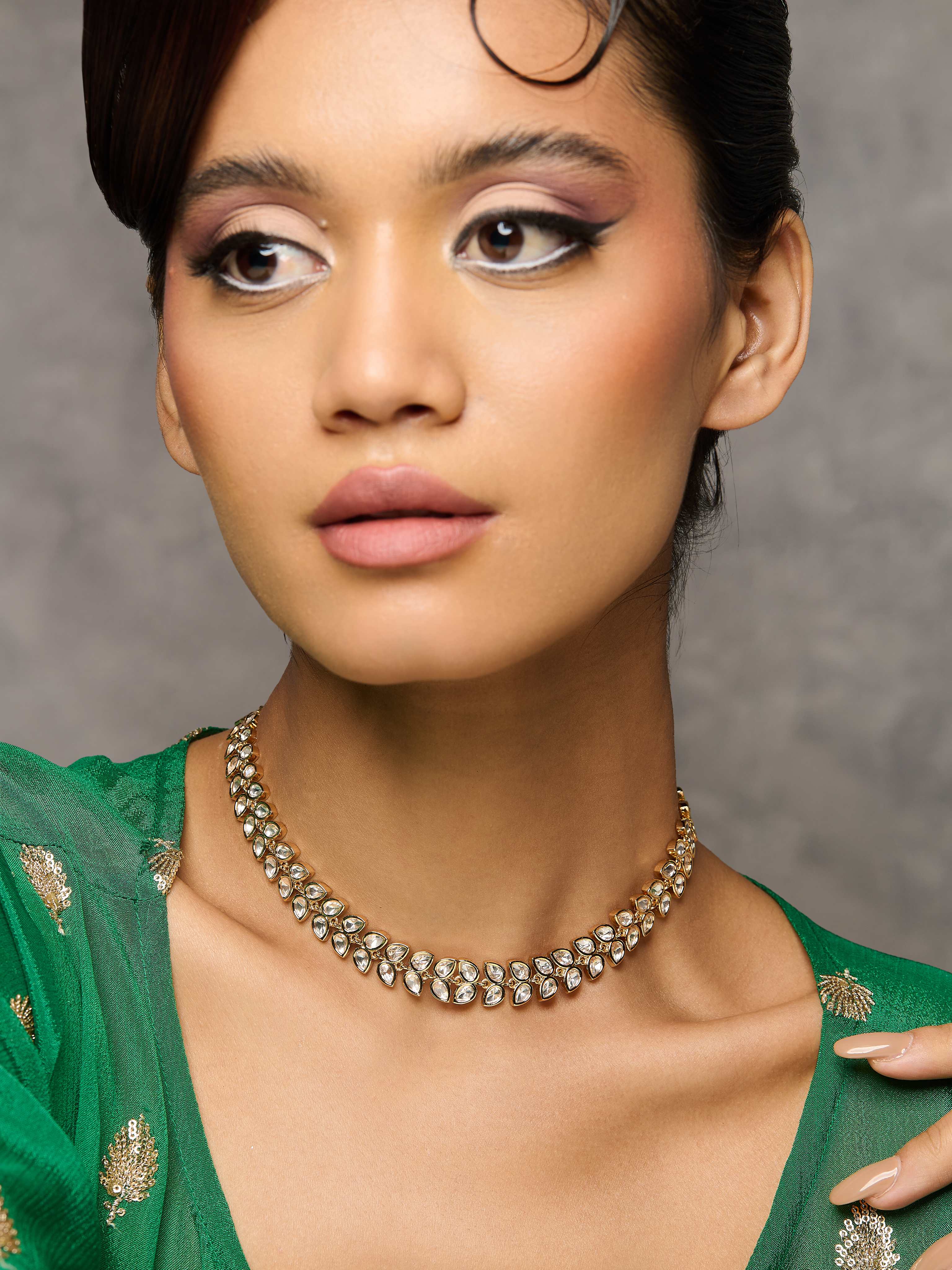 Enchanted Ivy Kundan Necklace/Sheeshphool