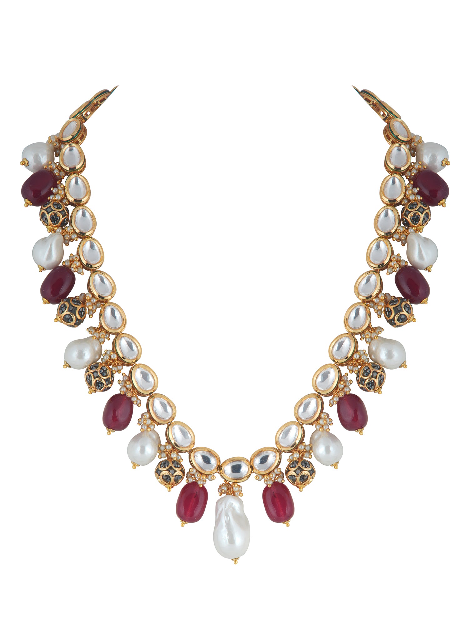 Meiraa Rouge Baroque Kundan Necklace