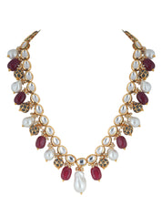 Meiraa Rouge Baroque Kundan Necklace