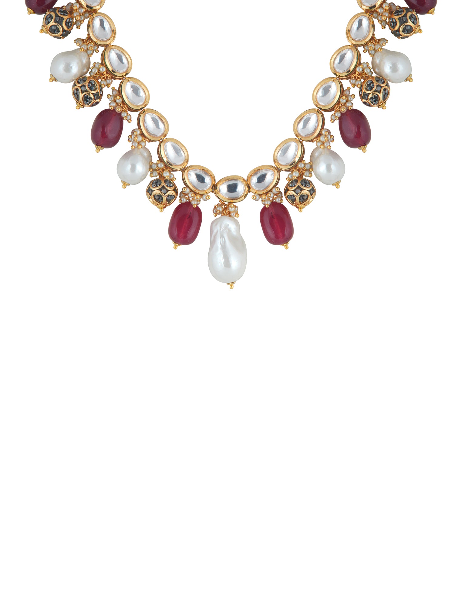 Meiraa Rouge Baroque Kundan Necklace