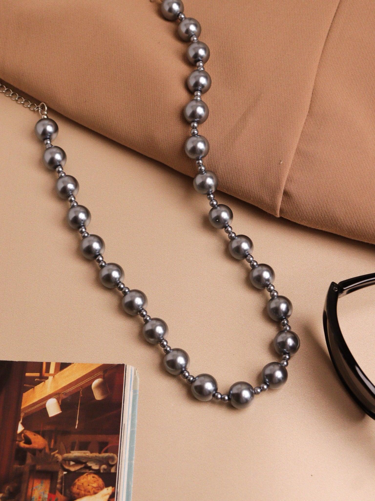 The Pearl Story - Mystic Black Garland of Pearl Necklace 