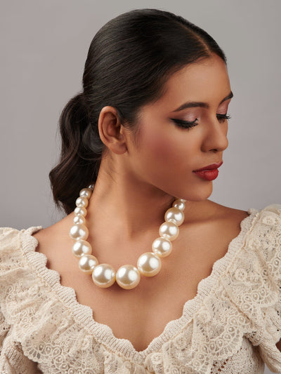 The Pearl Story - Drops of Oyster Pearl Necklace 