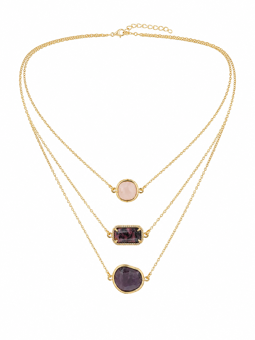 Blush and Plum Layered Necklace