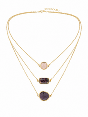 Blush and Plum Layered Necklace