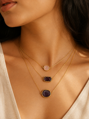 Blush and Plum Layered Necklace