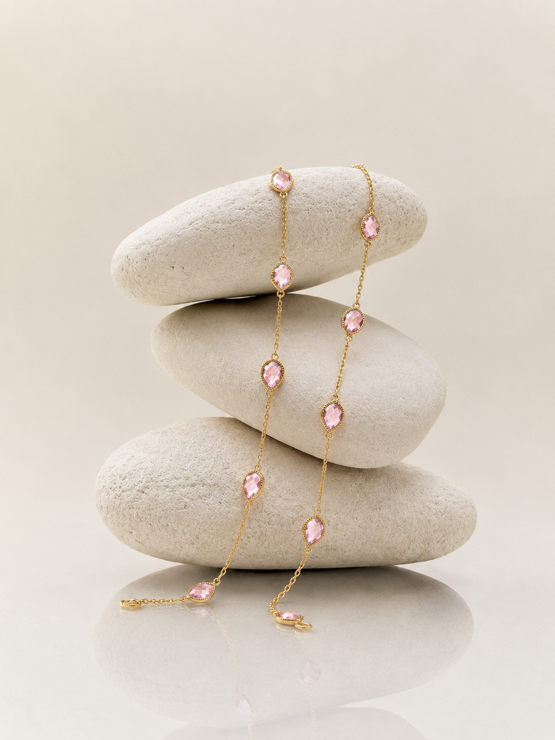 Trail of Pink Whispers Necklace