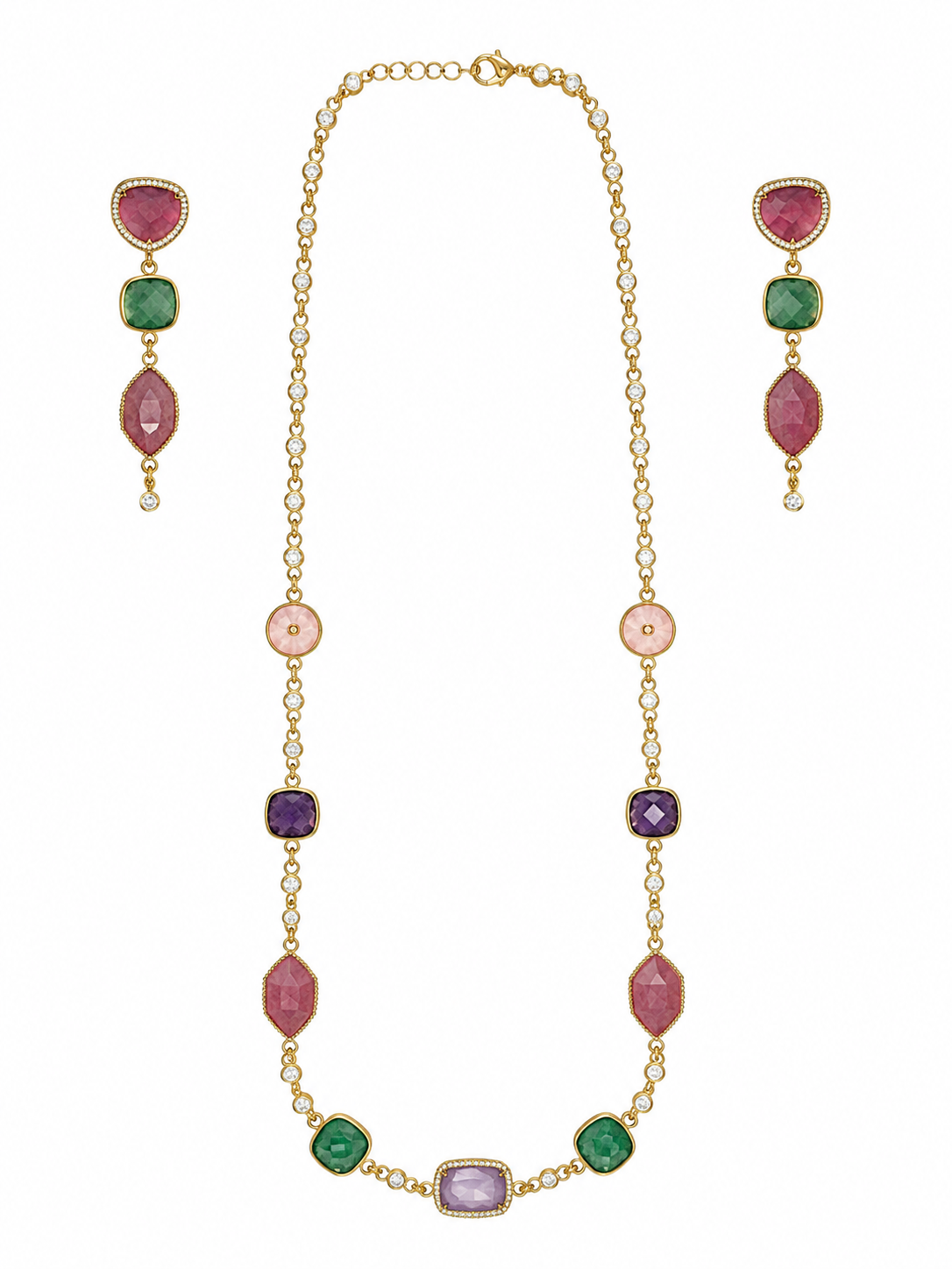 Little Jewels in a Row Necklace Set
