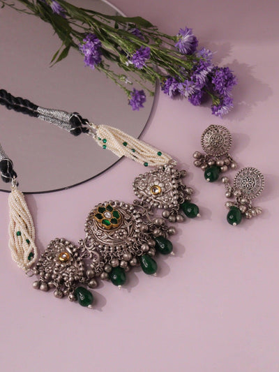 Aria Drops of Green Choker Set 