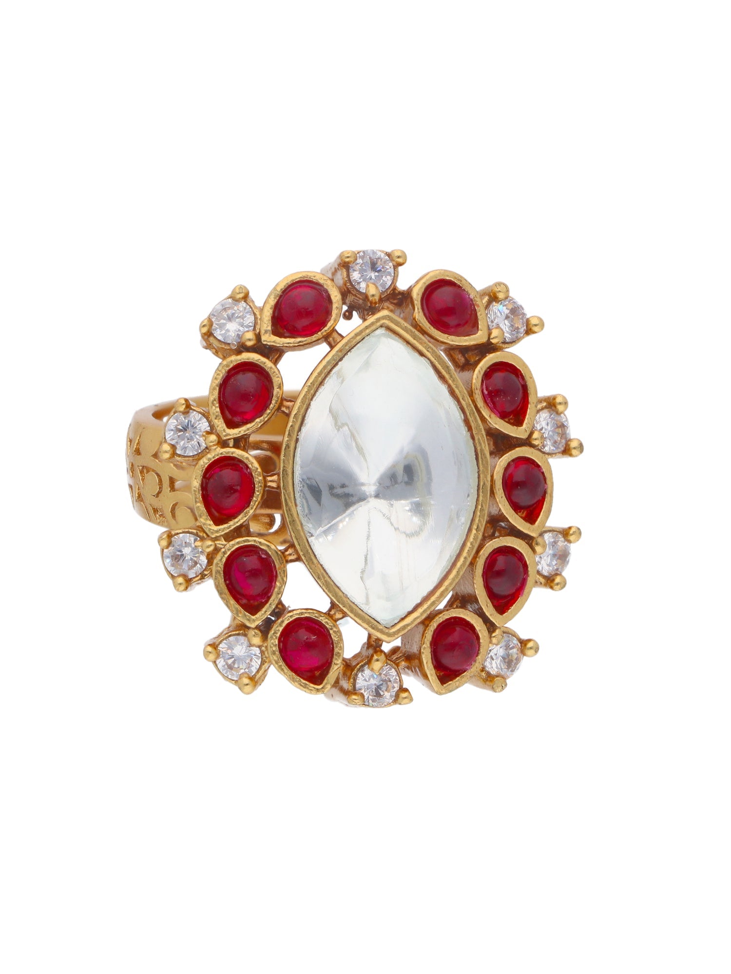  The Zoya Love for Red Kundan Ring