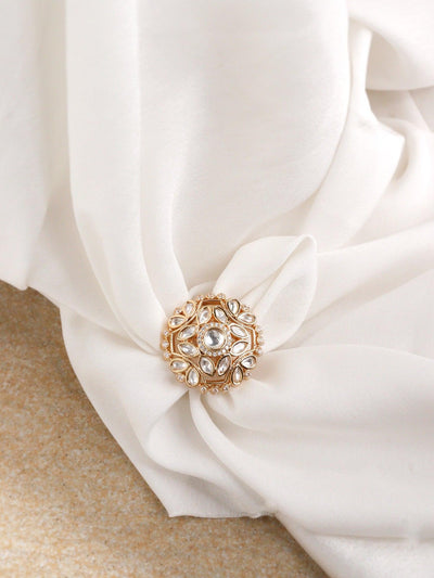 The Zoya Floral Mist Kundan Ring 