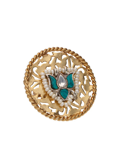 The Aqua Lotus Zoya Ring - Curio Cottage 