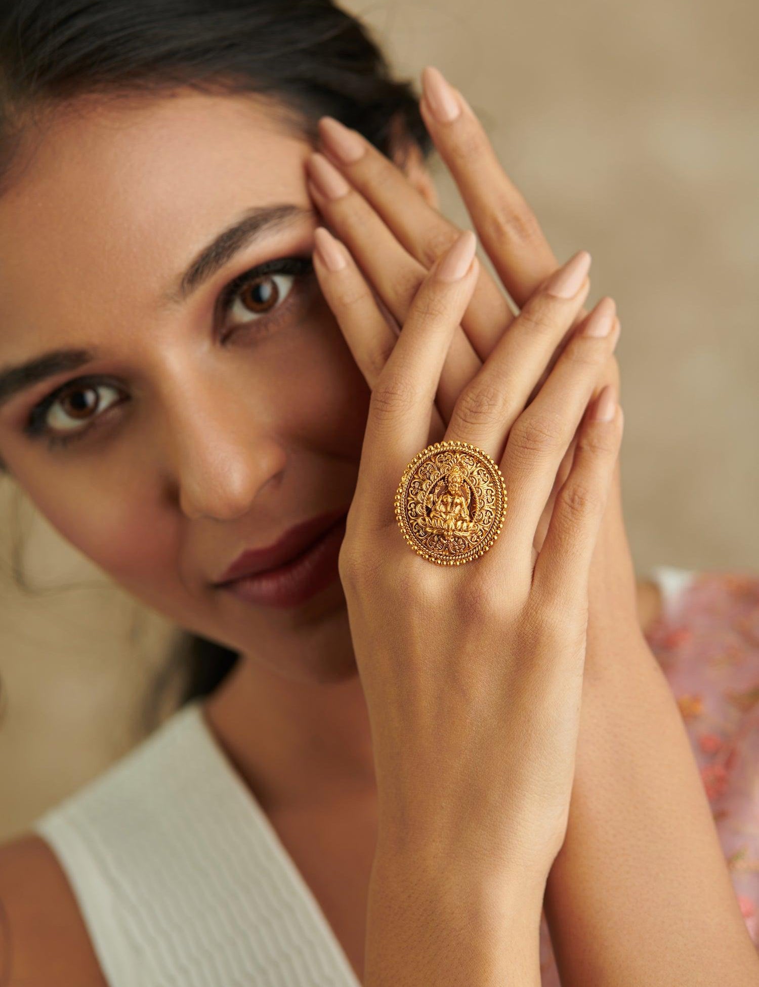 Tanishq Gold Lakshmi Devi Finger Ring Designs Lakshmi Devi Online