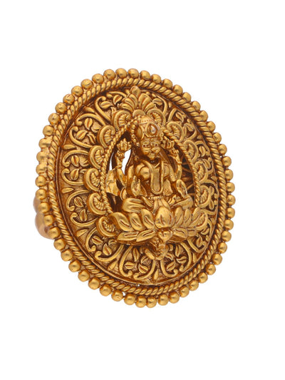 22K Gold Plated Divine Laxmi Ring 