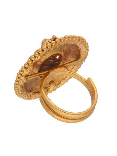 22K Gold Plated Divine Laxmi Ring 