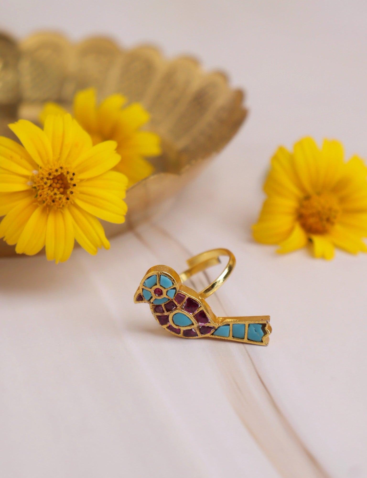 Parrot Ring with Multicolored