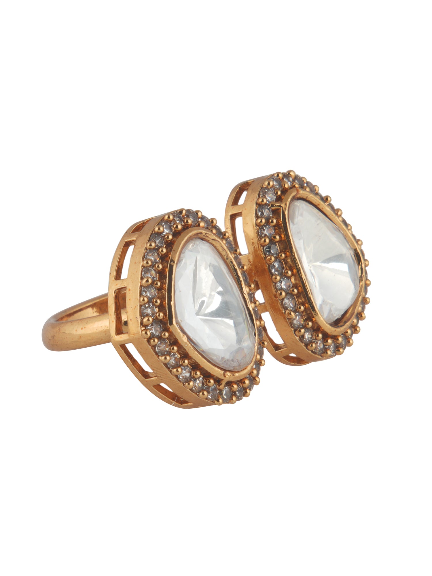 Meiraa Kundan Duo Ring