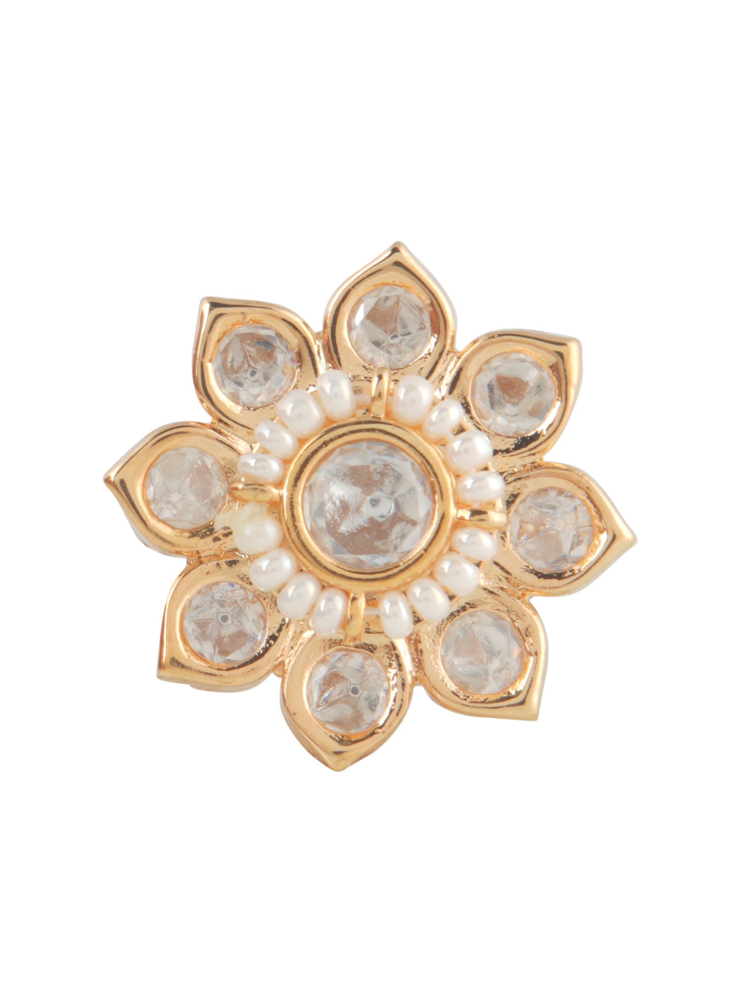 Kundan Floral Dew Ring