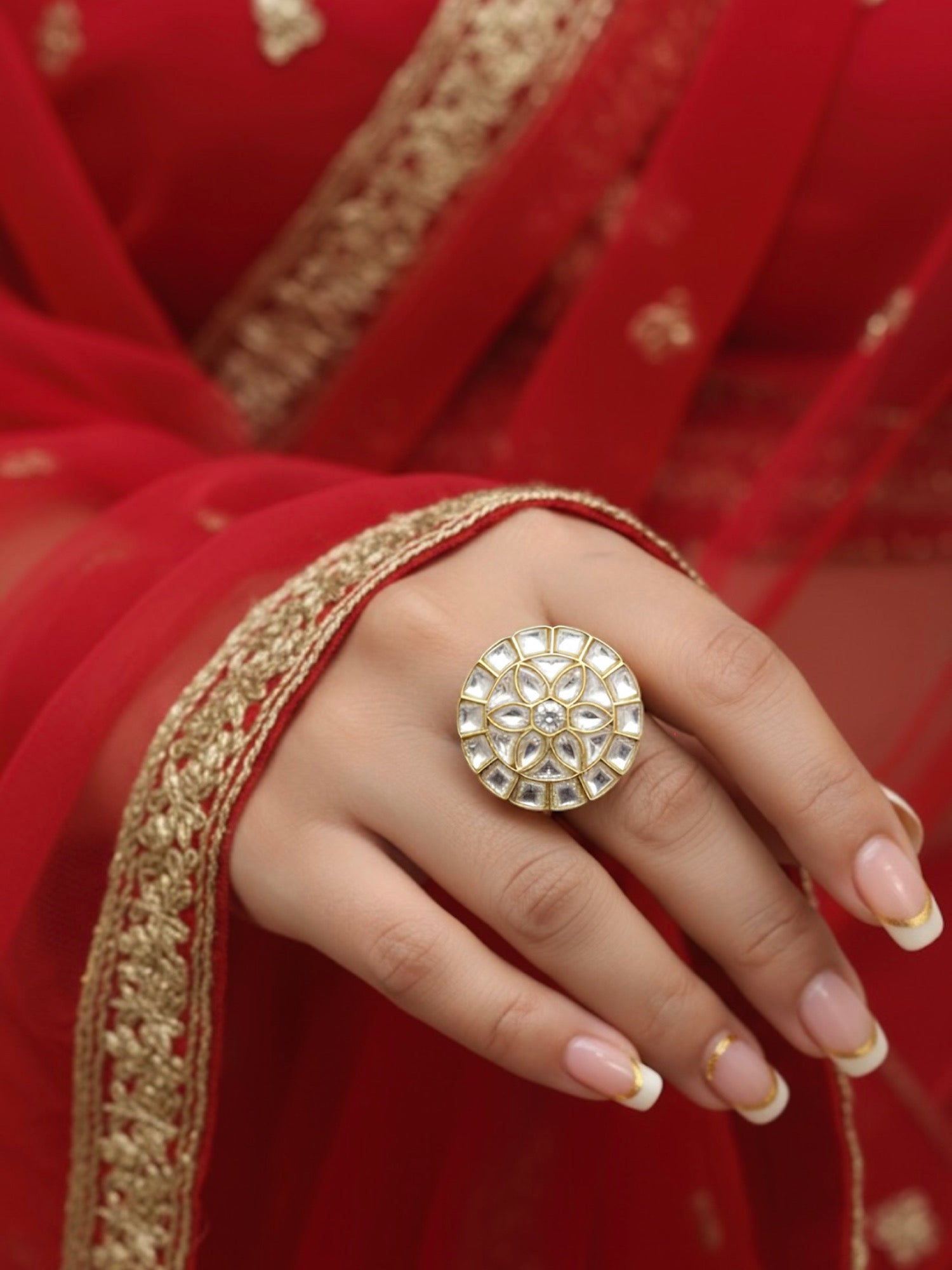 Kundan Noor Ring