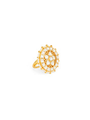 Pearl Strung Kundan Ring
