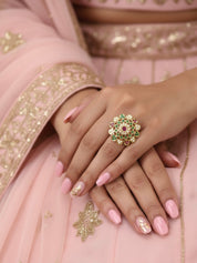 Spring blossom Jadau Ring