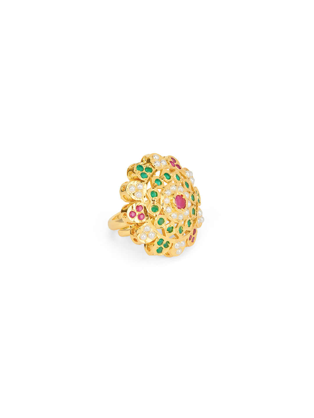 Spring blossom Jadau Ring
