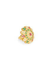 Spring blossom Jadau Ring
