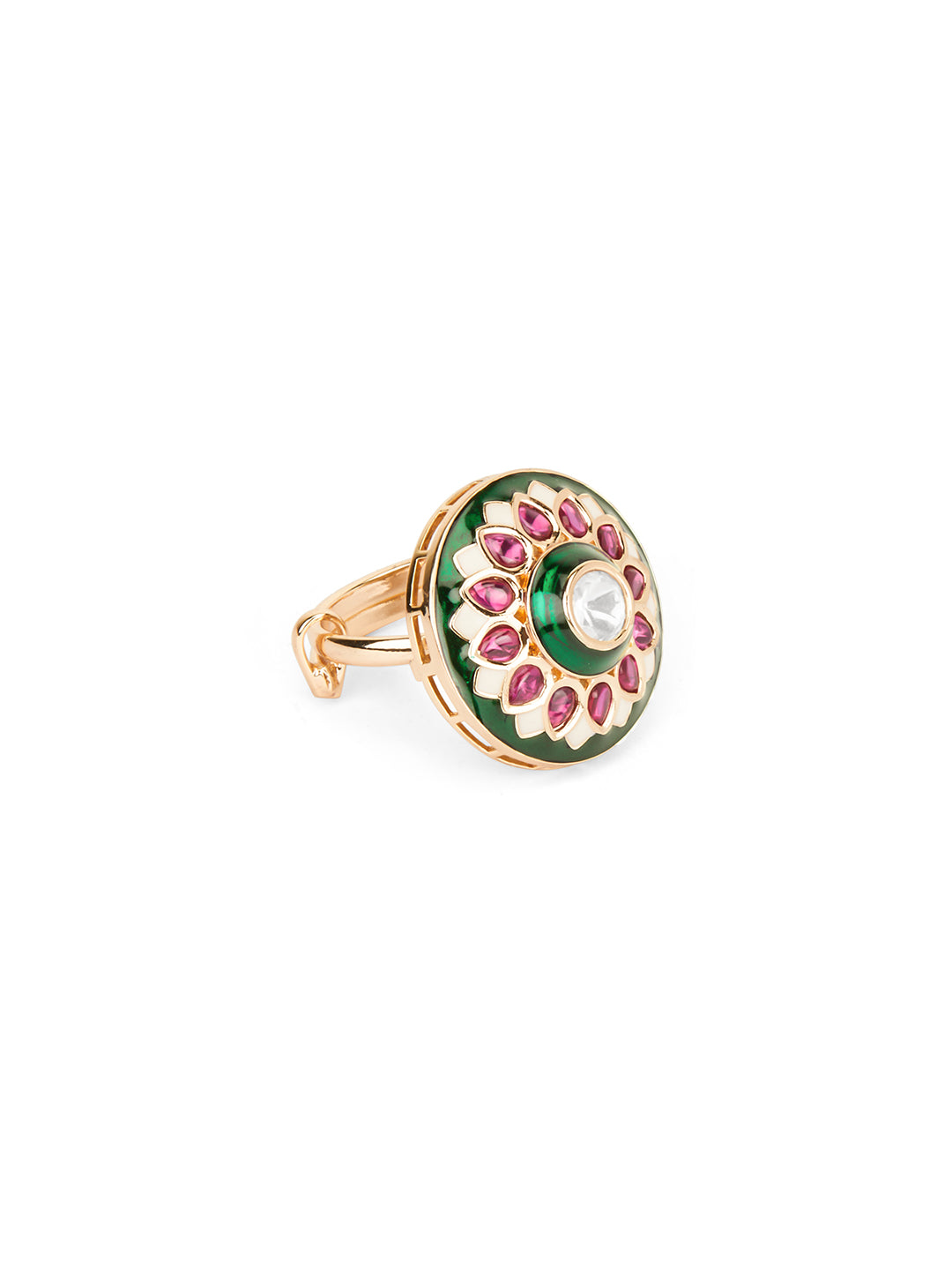 Eternal Enamel Kundan Ring