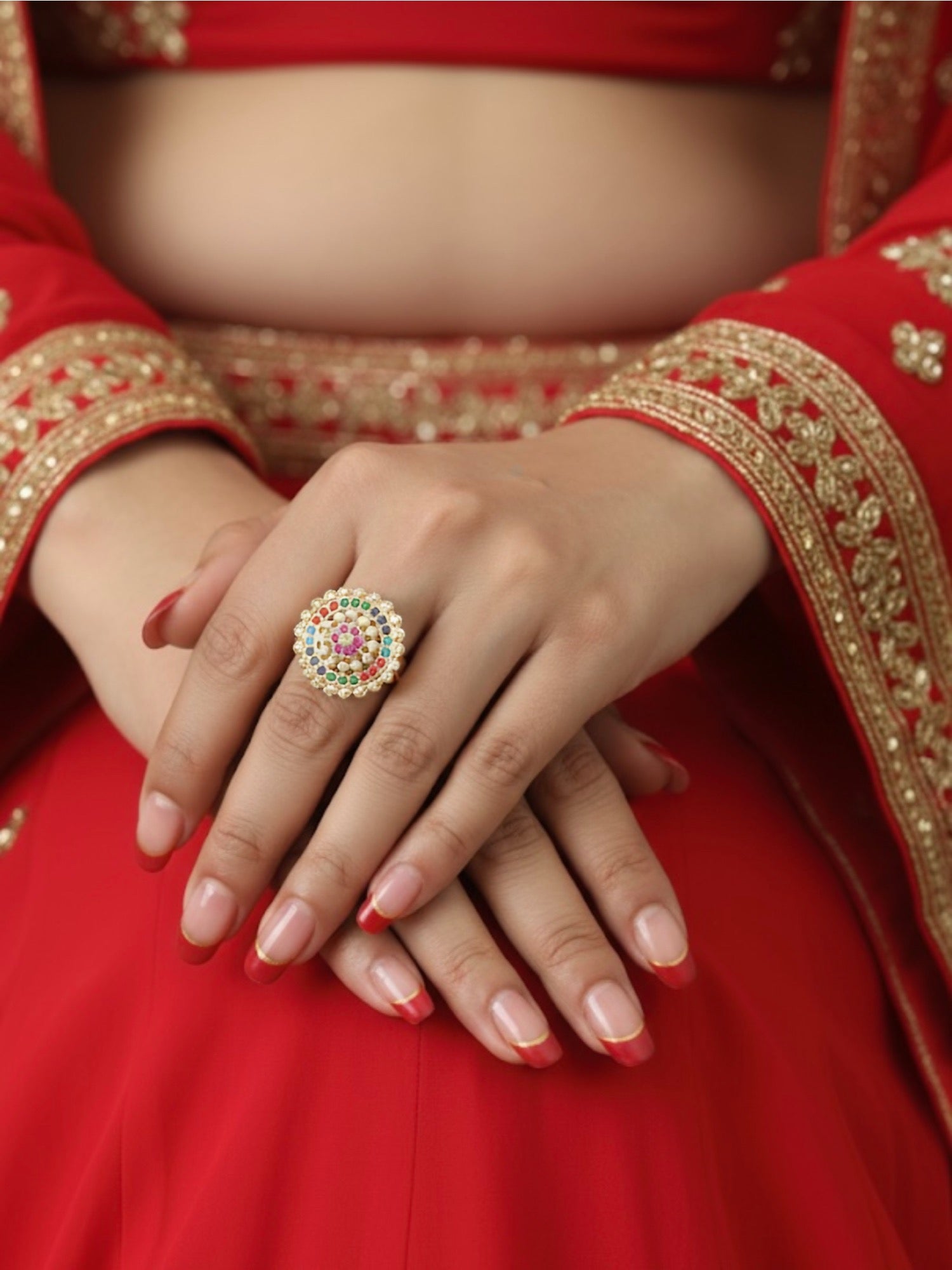 Spring of Colour Jadau Ring