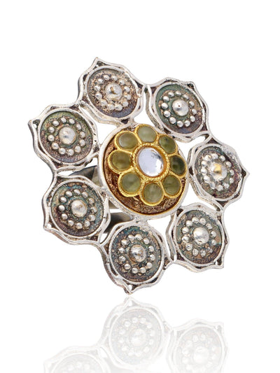 Aria Dual Tone Floral Ring 