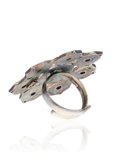 Aria Dual Tone Floral Ring 