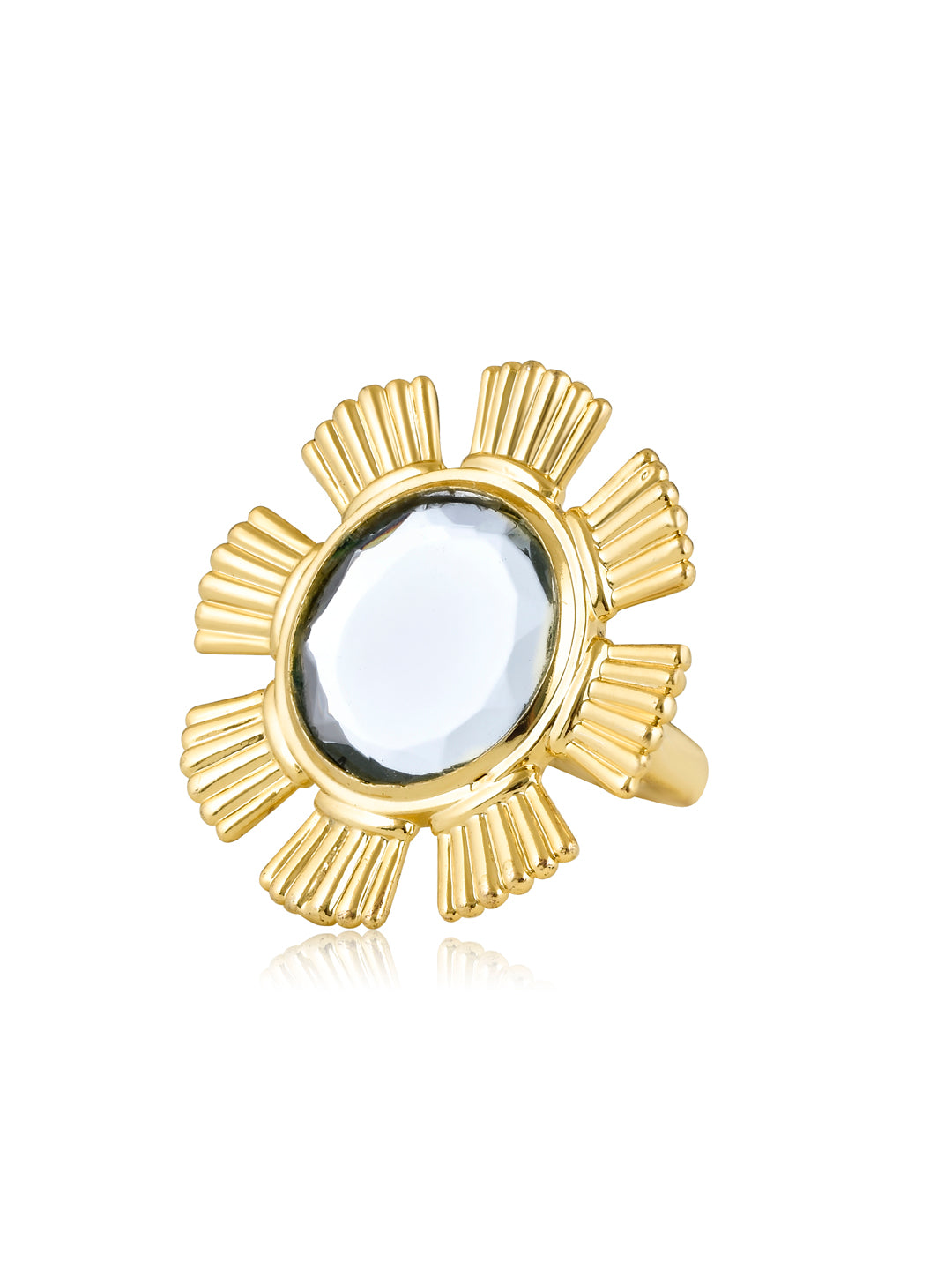 Aina Mirror and Gold Blossom Ring 
