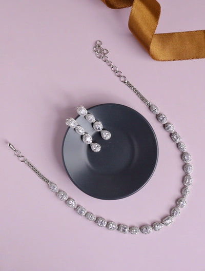  All Shapes of You! Diamante Cubic Zirconia Necklace Set
