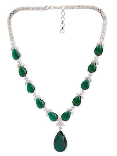 Green Garland Drop Necklace Set 
