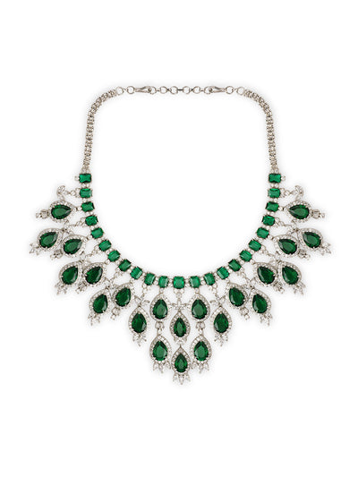 The Emerald Oasis Green CZ Necklace Set 