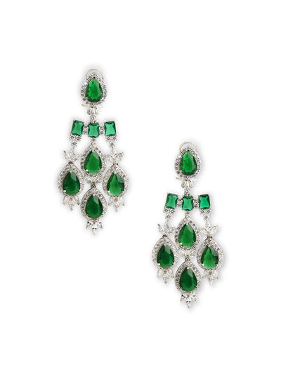The Emerald Oasis Green CZ Necklace Set 