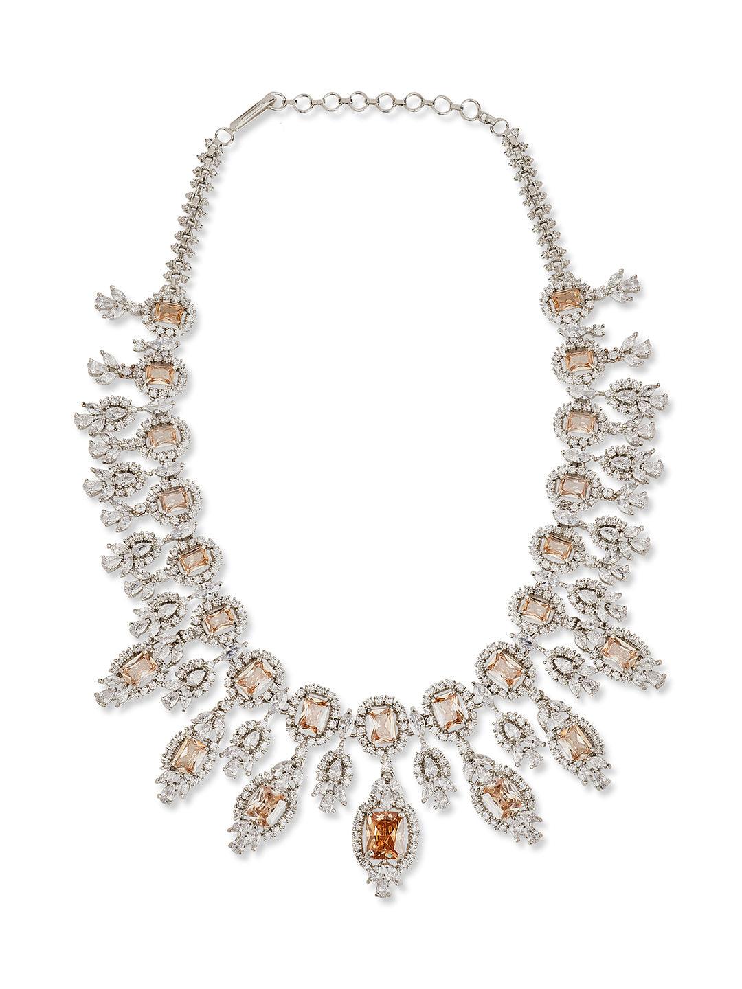 Amber Art CZ Necklace Set 