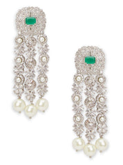 Emerald Meets Pearl Layered Necklace Set