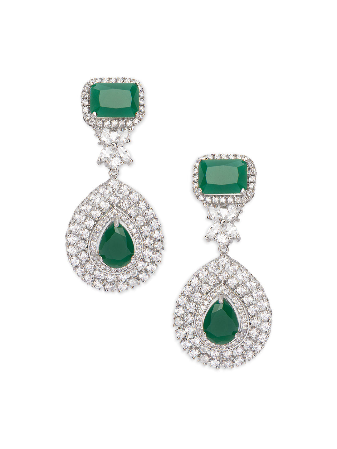 Harmony of Emerald Green CZ Necklace Set 